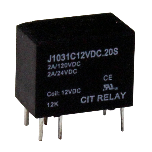 J1031C12VDC.20S CIT Relay and Switch  Signal Relays Up to 2 Amps